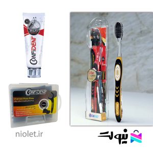پک کامل مسواک خمیردندان و نخ ذغالی کانفیدنت
